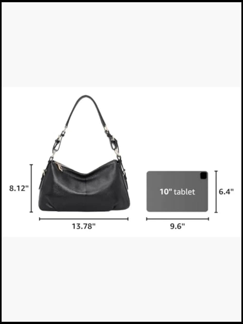 Vintage Soft Leather Hobo Handbag Top Handle Shoulder Bag Classic Room Purse